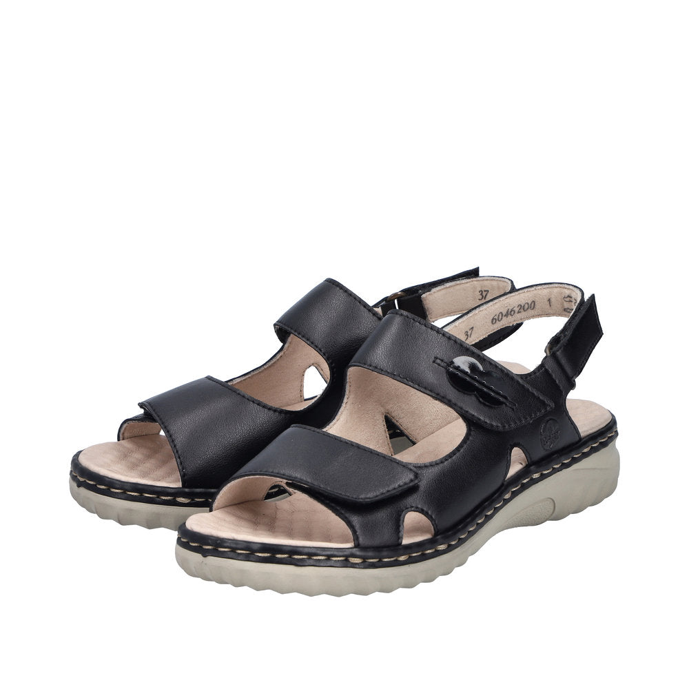 Rieker Femme Sandales Compensées Sandales En Cuir Ajustables Pour Femmes Rieker 60462 Rieker Mules Rieker Femme Sandales Compensées Sandales En Cuir Ajustables Pour Femmes Rieker 60462 Rieker Mules