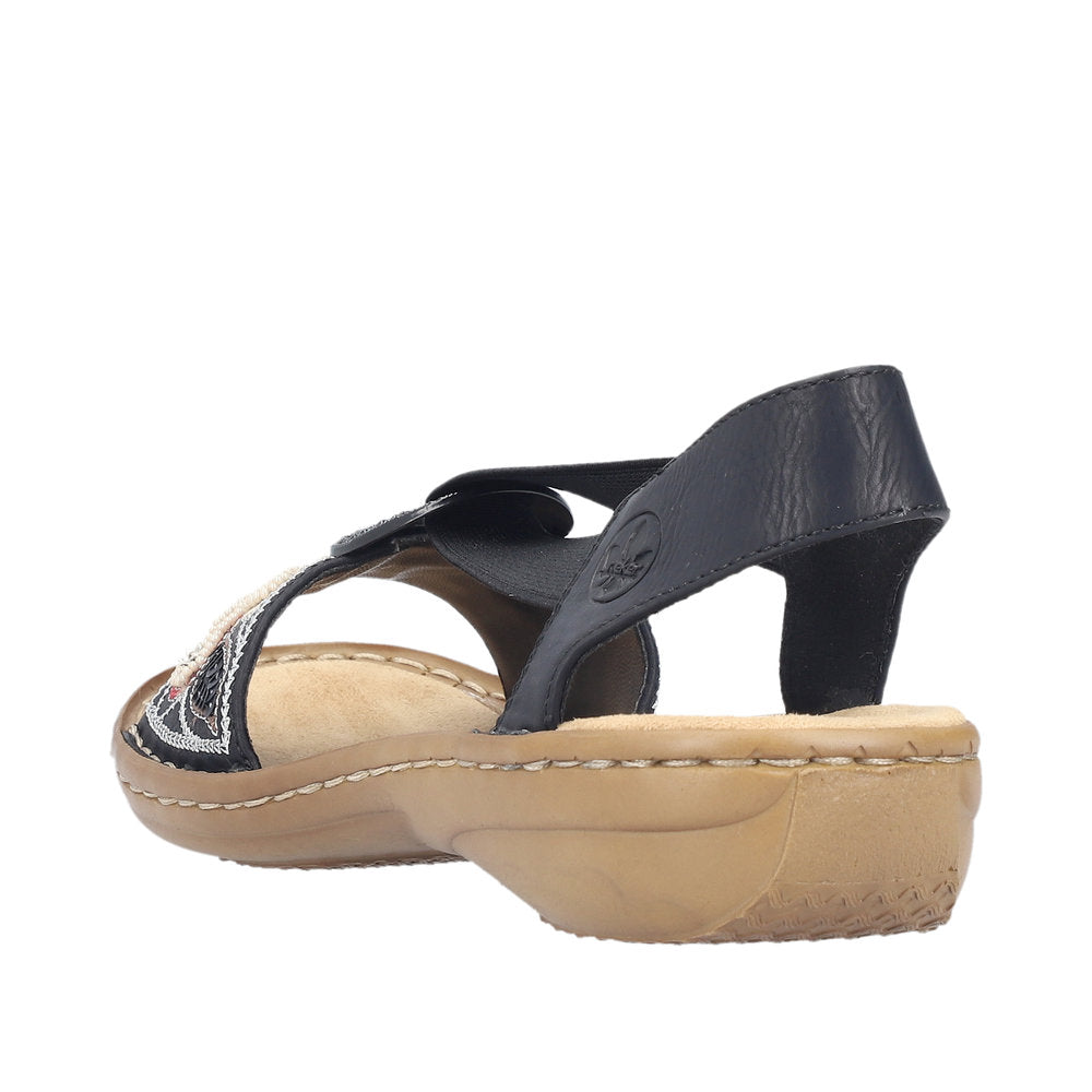 Rieker 65262, Sandali Donna, Nero, 38 EU Rieker 65262, Sandali Donna, Nero, 38 EU